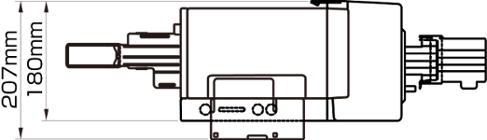 外形寸法図 排紙トレイ付き上面