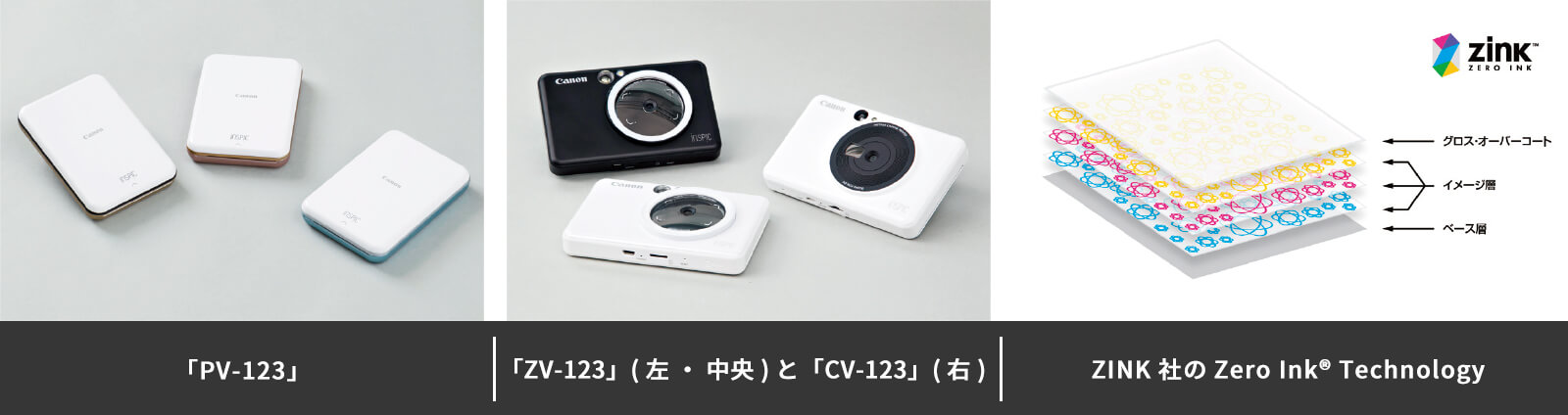 画像：プリント専用機とカメラ付きの3機種がラインアップ