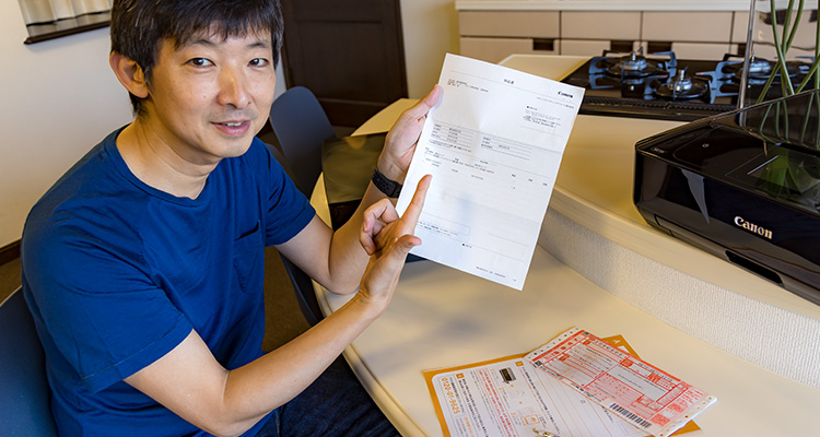納品書をなくさないようにキープ。