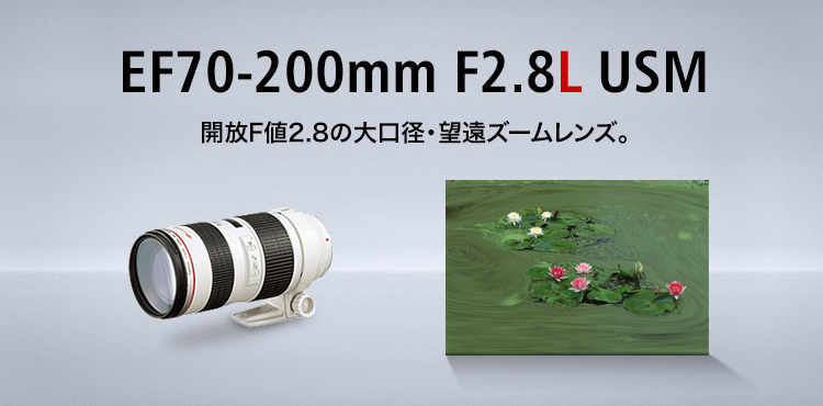 EF70-200mm F2.8L USM 開放F値2.8の大口径・望遠ズームレンズ。
