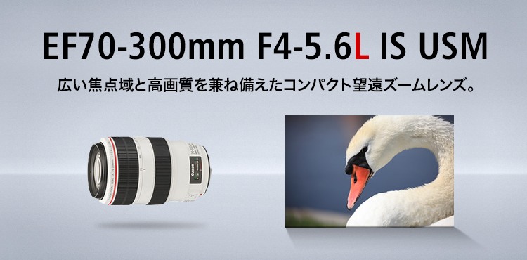 EF70-300mm F4-5.6L IS USM 広い焦点域と高画質を兼ね備えたコンパクト望遠ズームレンズ。