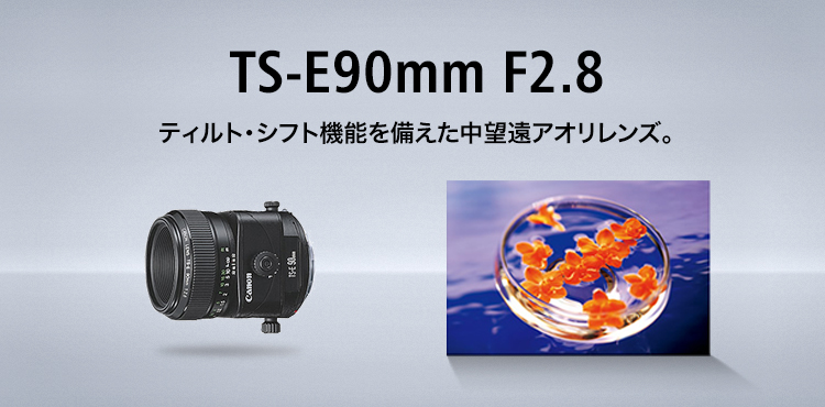 TS-E90mm F2.8 ティルト・シフト機能を備えた中望遠アオリレンズ。